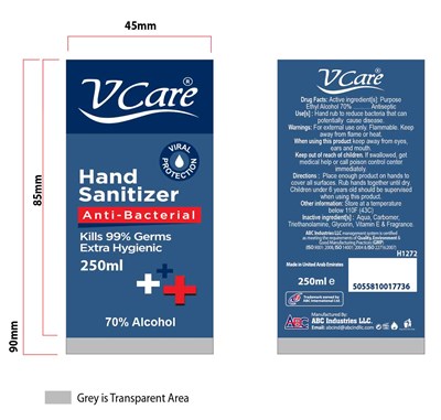 250ml Label (Vcare 250 mL Usa)